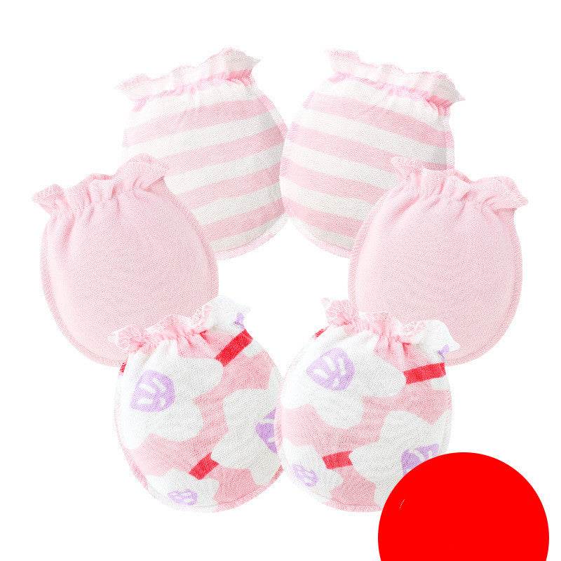 3 Pairs Baby Gloves 0-6 Months Early Baby Anti-grasping Gloves - Mubimart