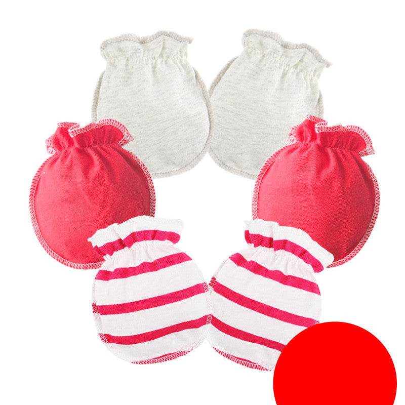 3 Pairs Baby Gloves 0-6 Months Early Baby Anti-grasping Gloves - Mubimart