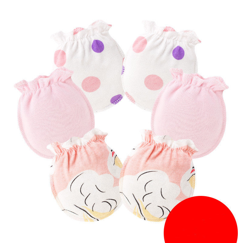 3 Pairs Baby Gloves 0-6 Months Early Baby Anti-grasping Gloves - Mubimart -  