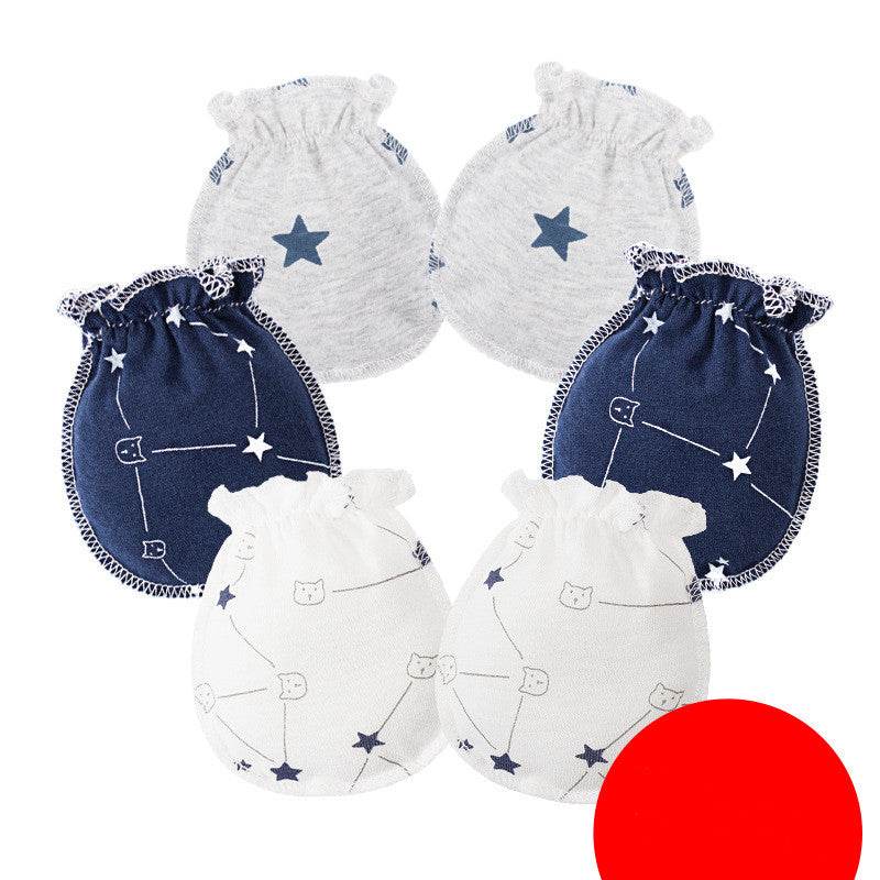 3 Pairs Baby Gloves 0-6 Months Early Baby Anti-grasping Gloves - Mubimart