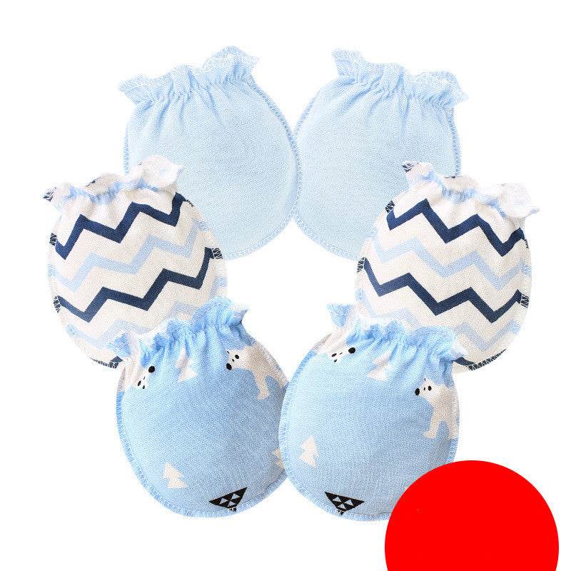 3 Pairs Baby Gloves 0-6 Months Early Baby Anti-grasping Gloves - Mubimart