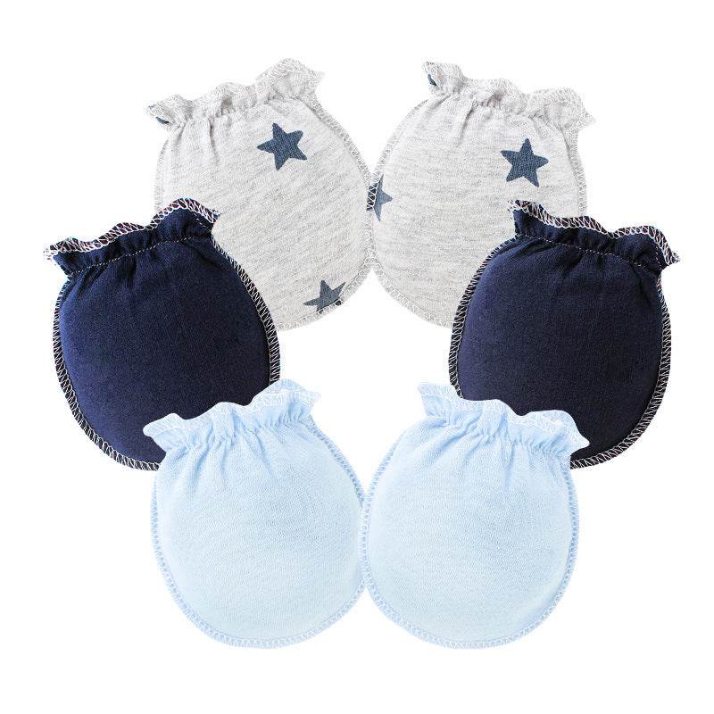 3 Pairs Baby Gloves 0-6 Months Early Baby Anti-grasping Gloves - Mubimart