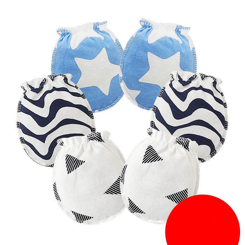 3 Pairs Baby Gloves 0-6 Months Early Baby Anti-grasping Gloves - Mubimart