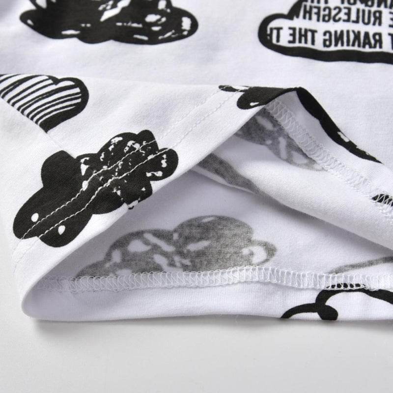 3 Pcs Newborn Baby Boy Clothes Set Cloud Boys Cotton White - Mubimart