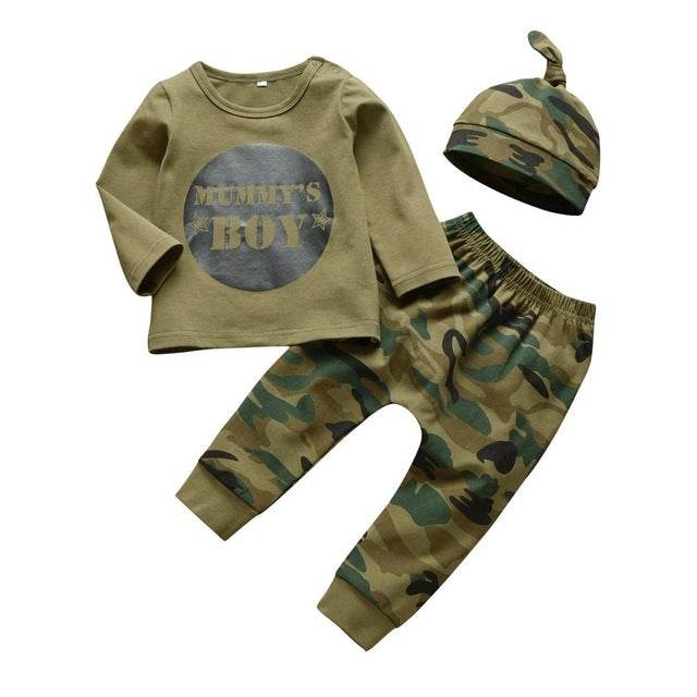 3 Pcs Newborn Baby Boy Clothes Set Cloud Boys Cotton White - Mubimart