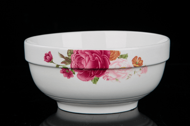 3 Sets Chinese Ceramic Bowl 8 Inch Soup Bowl Cutlery Set Creative Large Soup Bowl Noodle Bowl Set - Mubimart