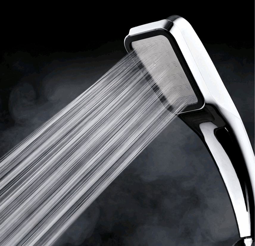 300 Hole Pressurized Shower Head Square Hand Shower - Mubimart