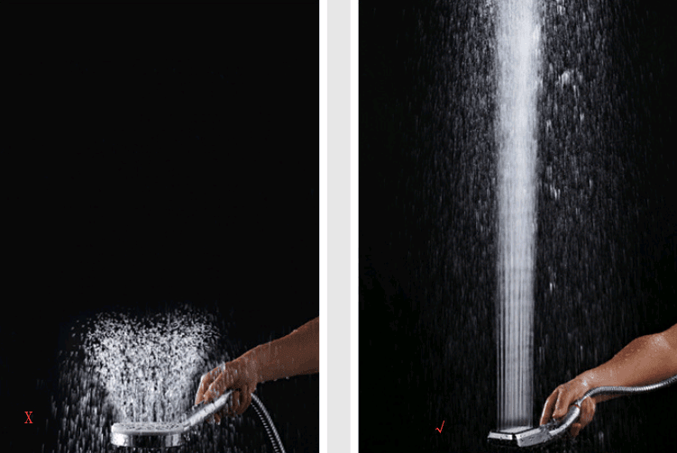 300 Hole Pressurized Shower Head Square Hand Shower - Mubimart