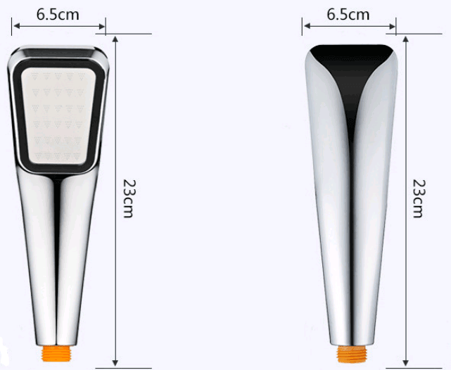 300 Hole Pressurized Shower Head Square Hand Shower - Mubimart