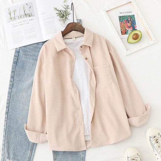 Vintage corduroy shirt jacket - Mubimart