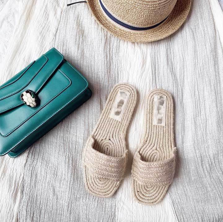 Bohemian flat slippers female espadrilles - Mubimart