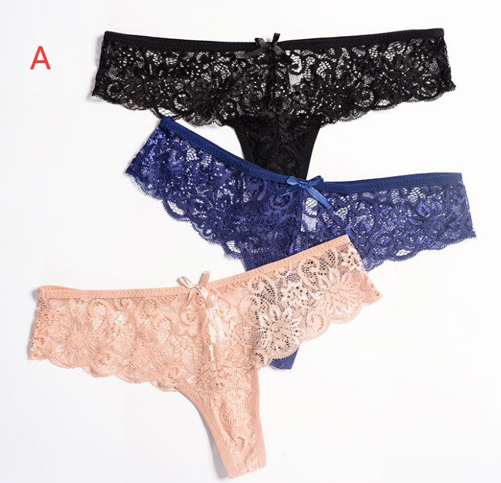 Woman Sexy Lace Thong - Mubimart -  