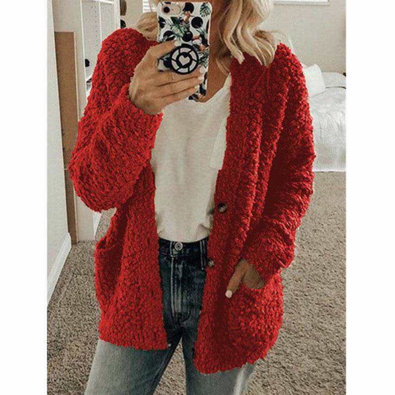 Casual sweater coat plus size top - Mubimart