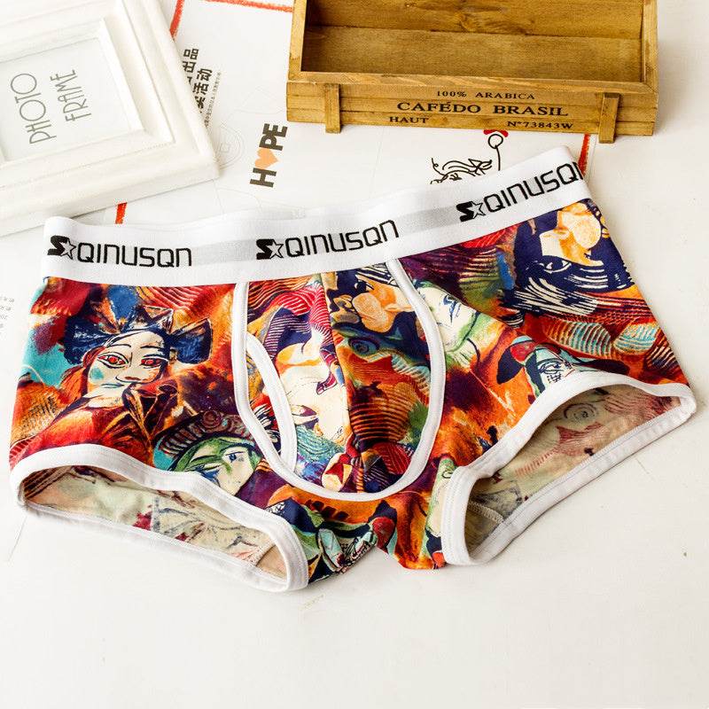 Men's Low Waist Panties Boxers - Mubimart