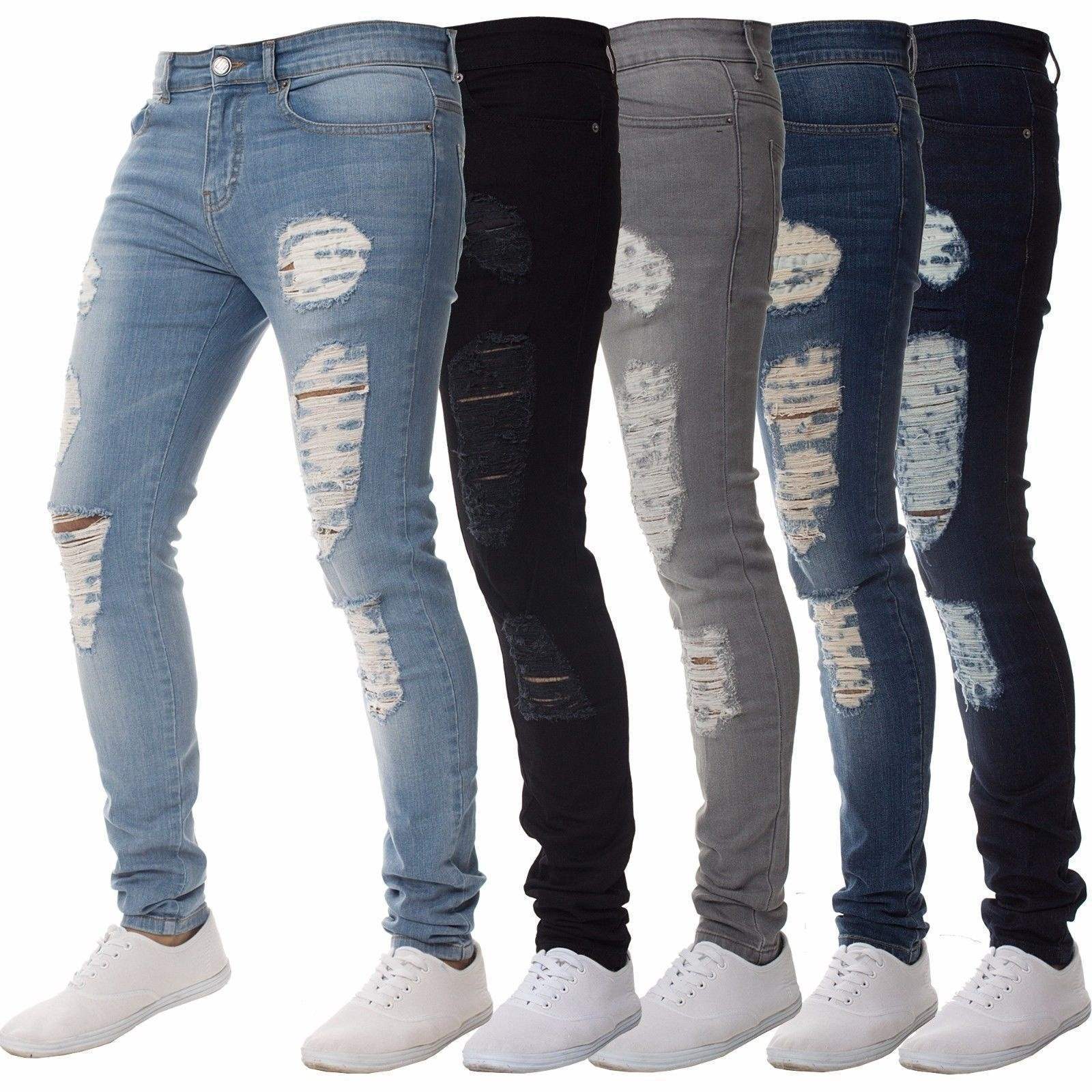 Pants Jeans For Mens Trousers Spring Plussize Blue grey