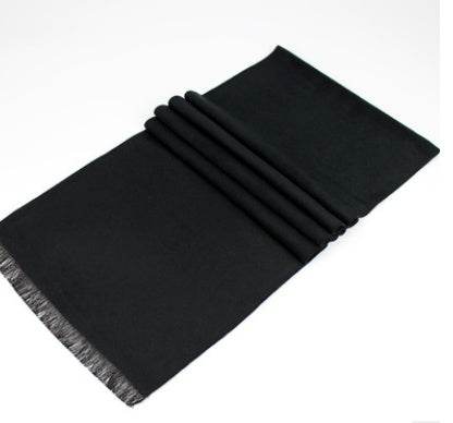 New men's scarf Korean American tide wintersilk brushed silk scarf color warm scarf for men - Mubimart