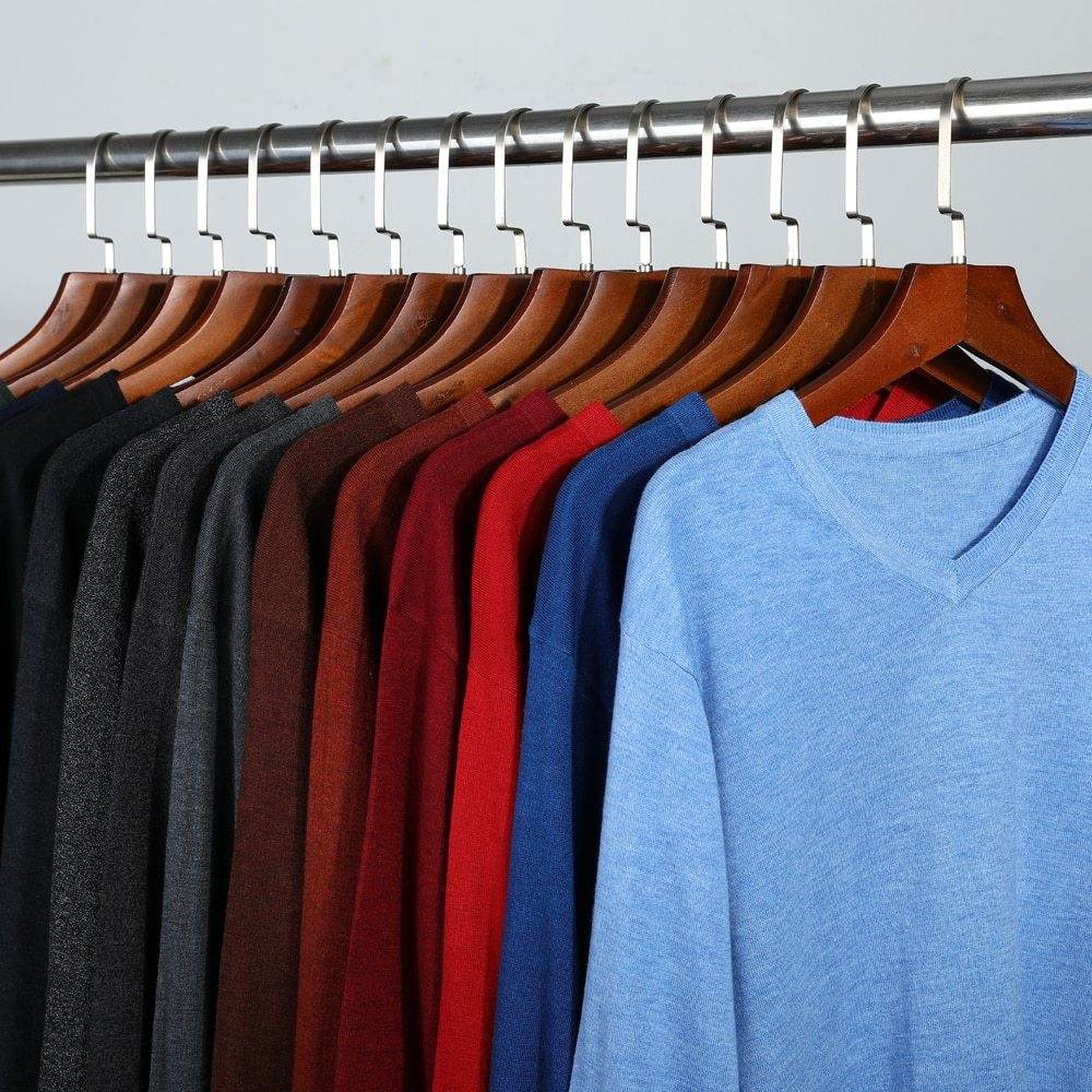 Cashmere sweater knit sweater men's casual sweater - Mubimart