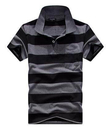 Stripe Men Polo Shirt - Mubimart