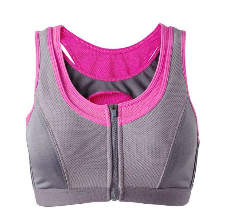 Fitness sports shirt bra sports Yoga women Zipper sports vest Bra Top women sport bra running Sexy 6603 - Mubimart