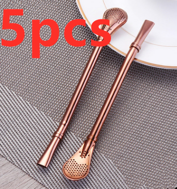 304 Stainless Steel Residue Filter Straws Spoon - Mubimart -  