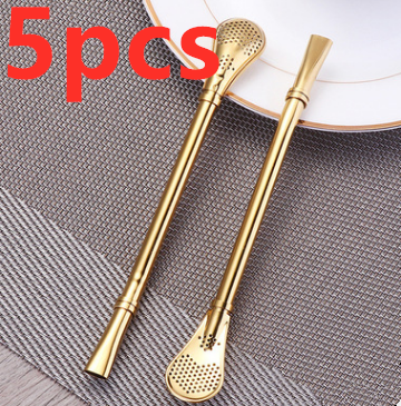 304 Stainless Steel Residue Filter Straws Spoon - Mubimart -  