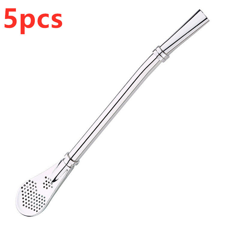 304 Stainless Steel Residue Filter Straws Spoon - Mubimart -  