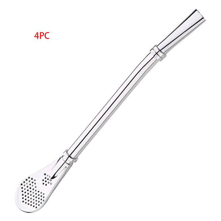 304 Stainless Steel Residue Filter Straws Spoon - Mubimart