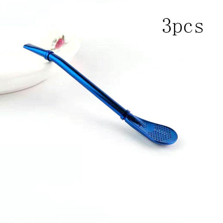 304 Stainless Steel Residue Filter Straws Spoon - Mubimart