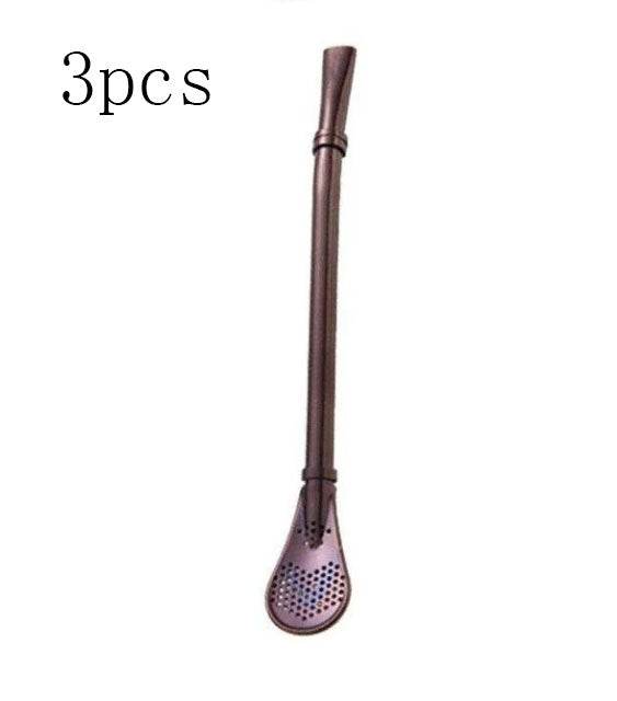 304 Stainless Steel Residue Filter Straws Spoon - Mubimart