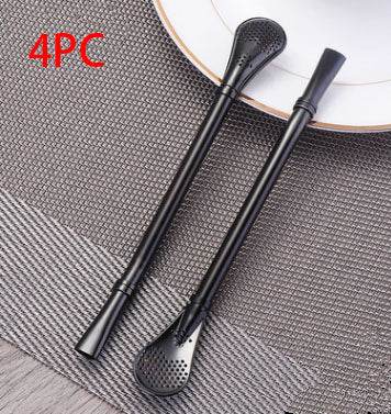 304 Stainless Steel Residue Filter Straws Spoon - Mubimart