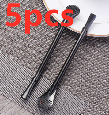 304 Stainless Steel Residue Filter Straws Spoon - Mubimart -  