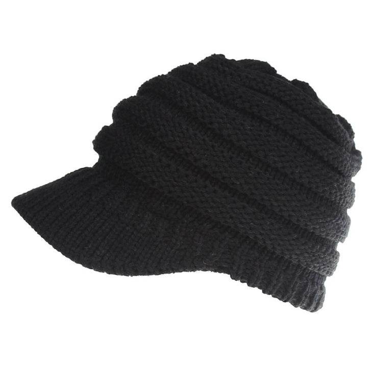 Women Ponytail Beanies Autumn Winter Hats Female Soft Knitting Caps Warm Ladies Skullies - Mubimart