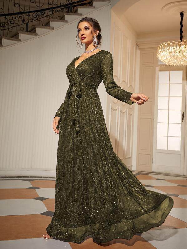 Lace Long Sleeve Prom Wedding Dress Backless - Mubimart