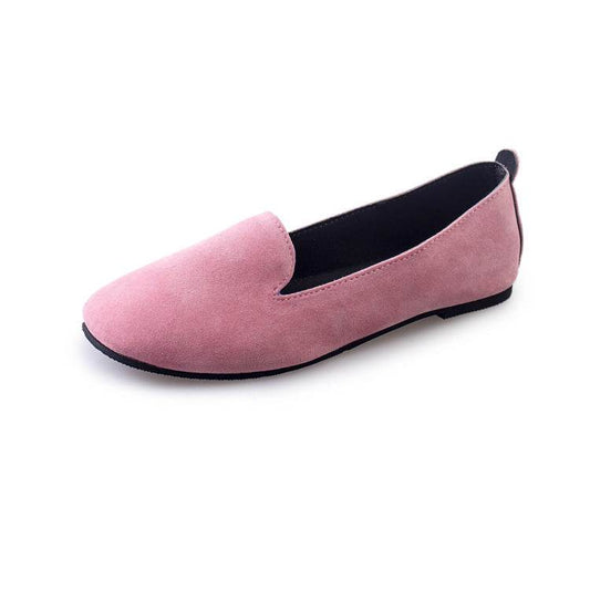spring new women's shoes shallow mouth round flat shoes work shoes single shoes peas shoes - Mubimart