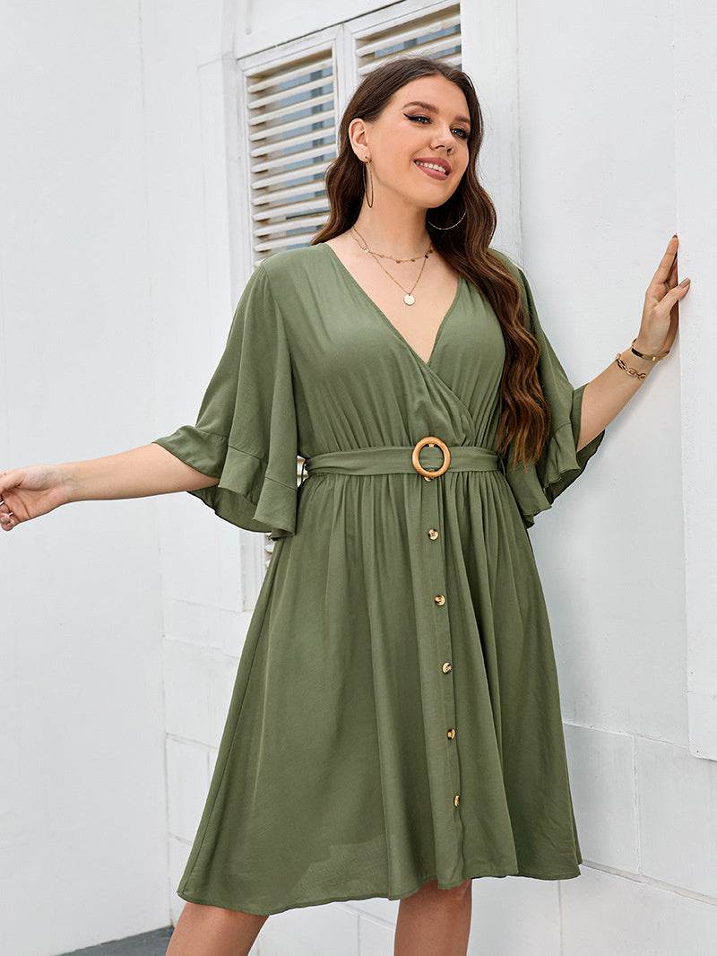 Plus Size Fat Women Dress Fashion Party Skirt - Mubimart