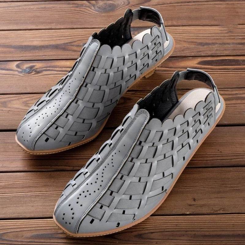 Cross weave wedge booties - Mubimart