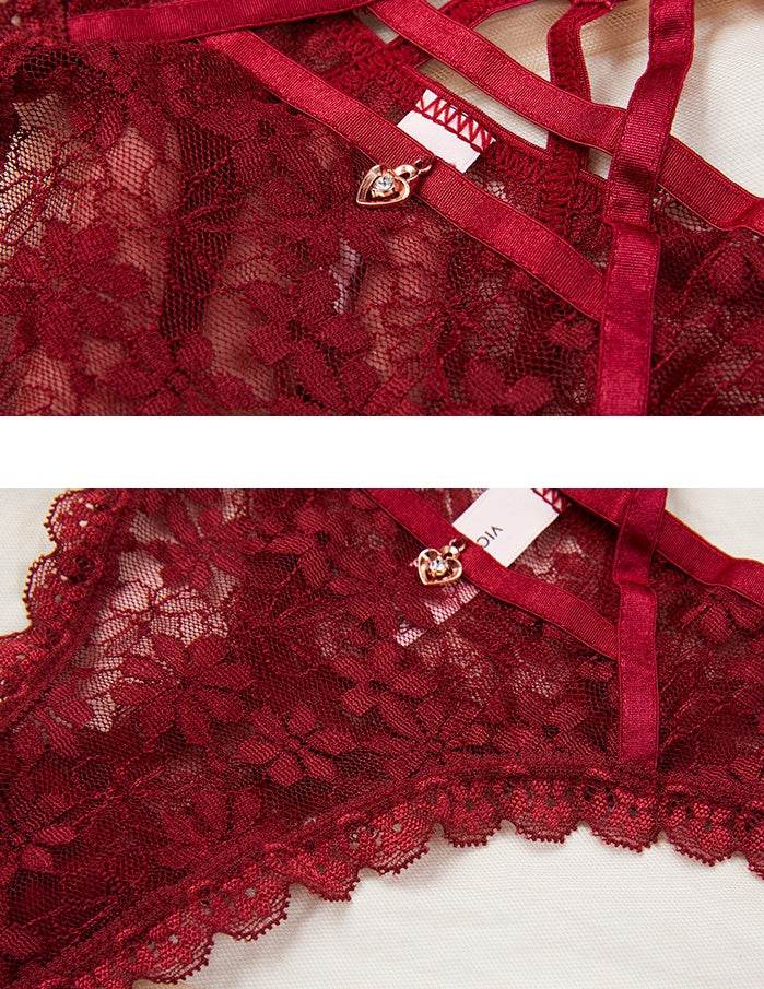 Lace cutout thong - Mubimart