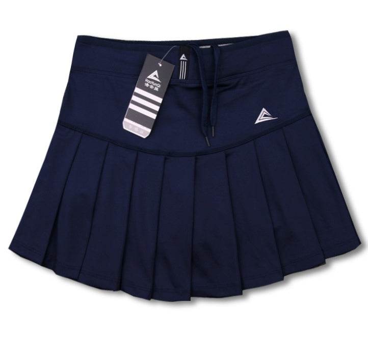 New Girls Tennis Skirts with Safety Shorts , Quick Dry Women Badminton Skirt - Mubimart