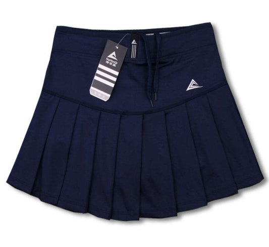 New Girls Tennis Skirts with Safety Shorts , Quick Dry Women Badminton Skirt - Mubimart