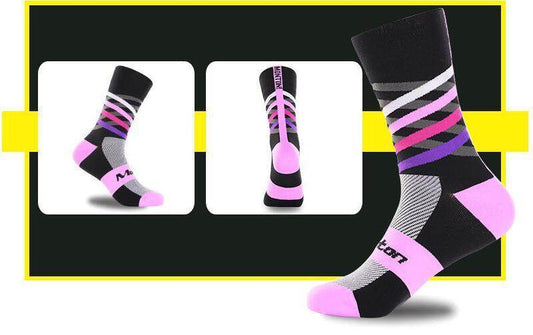 Nylon male female riding socks sports socks bicycle running stockings basketball socks soccer socks hiking socks - Mubimart