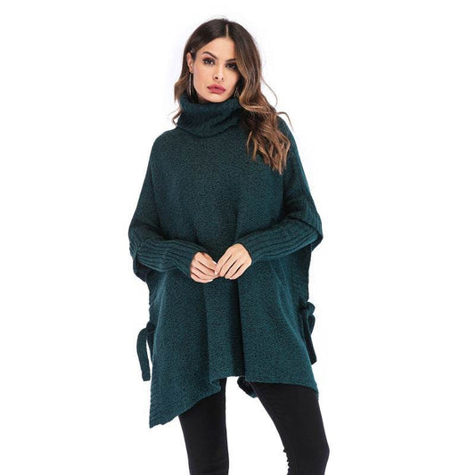 New Large Size Women's Turtleneck Sweater Loose Sweater Women's Knitwear - Mubimart