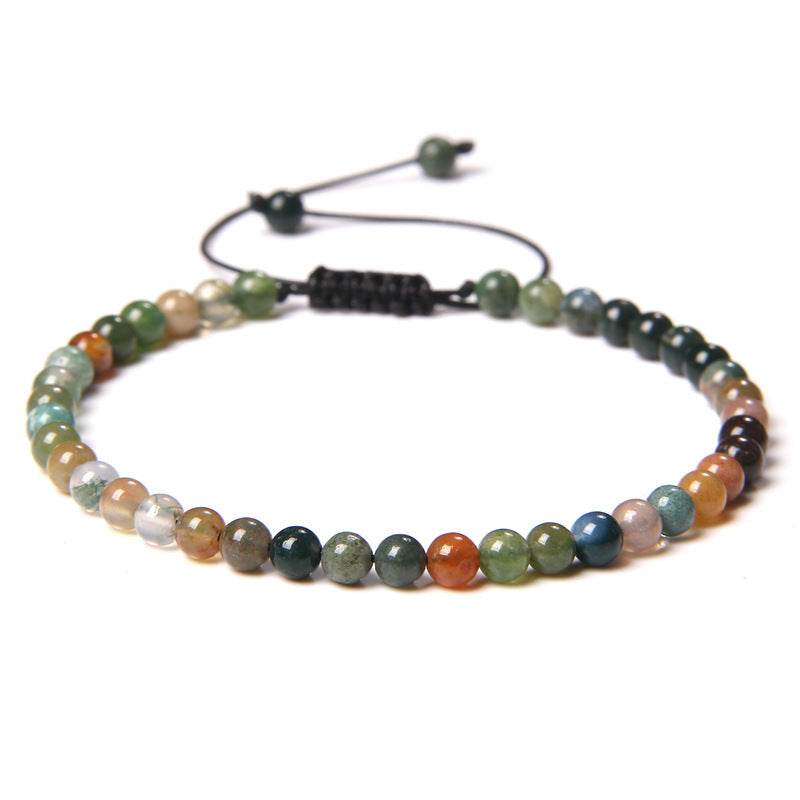 Adjustable Natural Raw Gemstone Beading Bracelet - Mubimart
