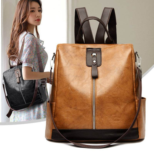 Casual backpack large capacity anti-theft backpack women - Mubimart