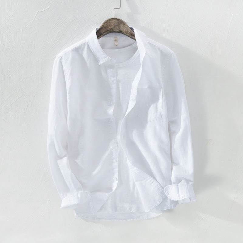 Linen shirt men's business - Mubimart