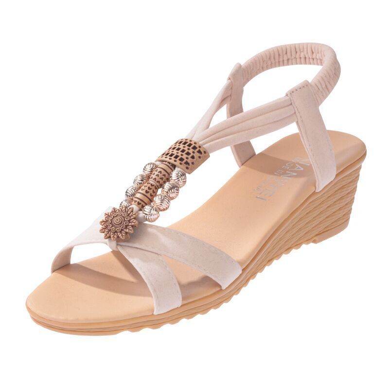 Bohemian wedge sandals - Mubimart