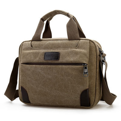 Nieuwe heren canvas tas compartiment Heren satchel retro casual tas grote doorsnede