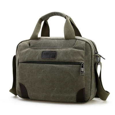 Nieuwe heren canvas tas compartiment Heren satchel retro casual tas grote doorsnede