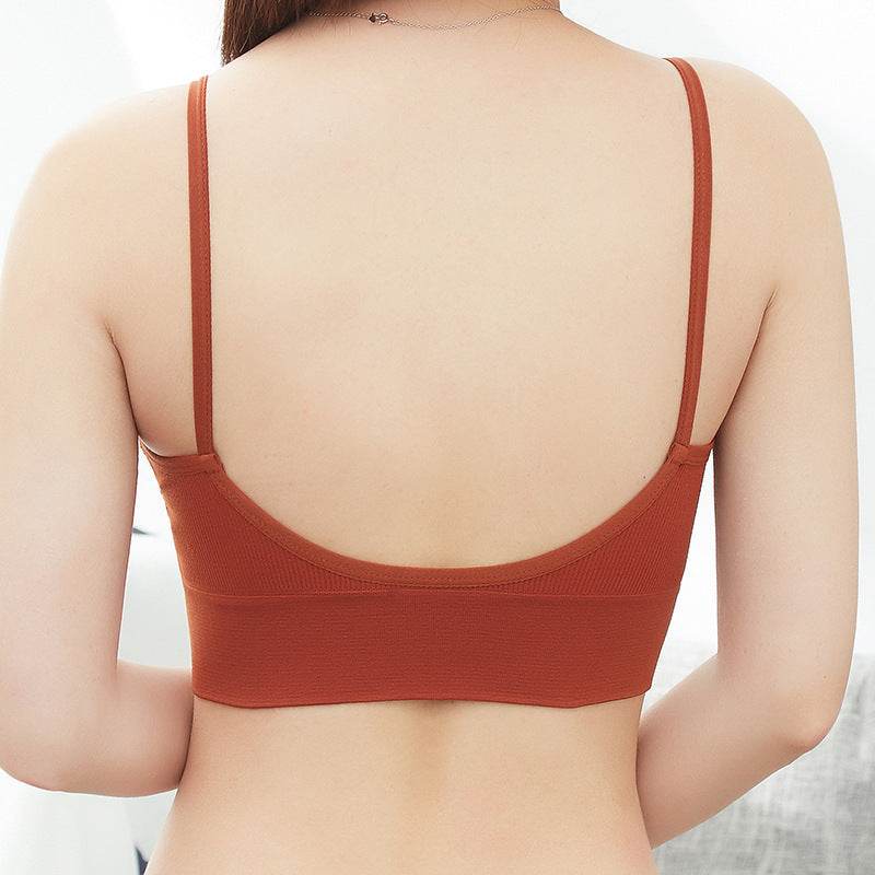 U Back Sports Bra for Women,Wirefree Padded Athletic Vest,Gym Fitness Running Yoga Sport Tops,Seamless Sports Bra Top - Mubimart