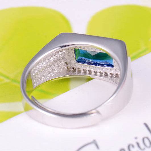 Adjustable Kyanite Ring for Men - Mubimart