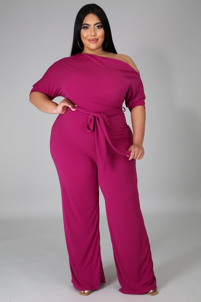 Women's Plus Size Jumpsuit Women's High Waist  Jumpsuit - Mubimart -  